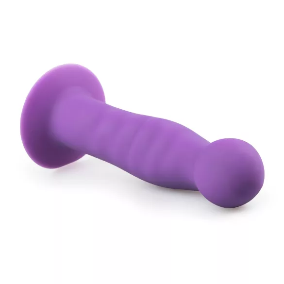 Easytoys - дилдо с вълнообразна форма и вакуумна основа - лилав