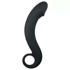   EasyToys - анален дилдо извито - силикон черен