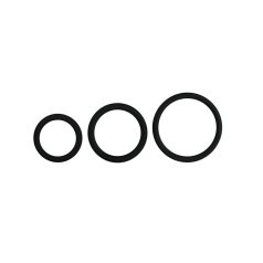   Easytoys - силиконов комплект пенис рингове - 3 части (черен)