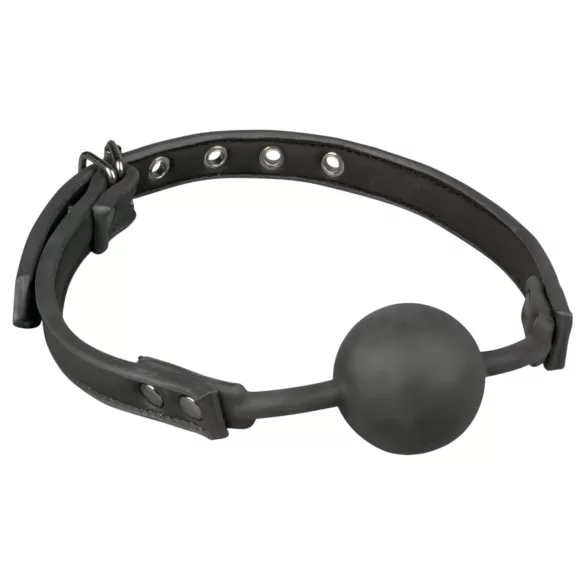 EasyToys - тапа за уста със силиконова топка (черна)
