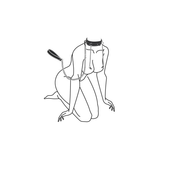 Easytoys - щипки за зърна с яка и каишка - комплект 4 части