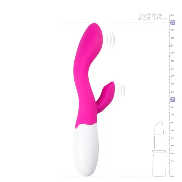 Easytoys Lily - вибратор с клиторна приставка - розов