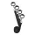EasyToys - комплект за връзване за легло (черен)