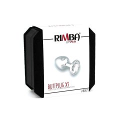   Rimba XS - полупрозрачен анален вибратор от каменист метал (сребърен)