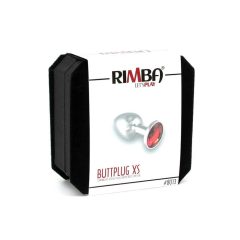   Rimba XS - анален вибратор от червен метал с камъни (сребърен)