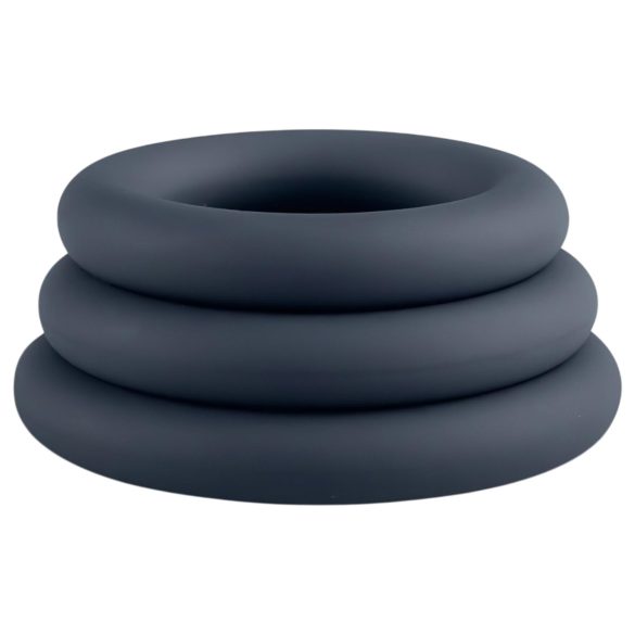 Boners - комплект пенис пръстени - 3 броя - сив