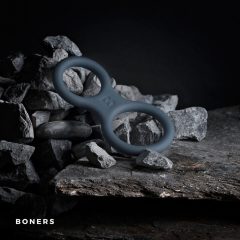   Boners Classic - пръстен за пенис и тестиси в едно (сив)