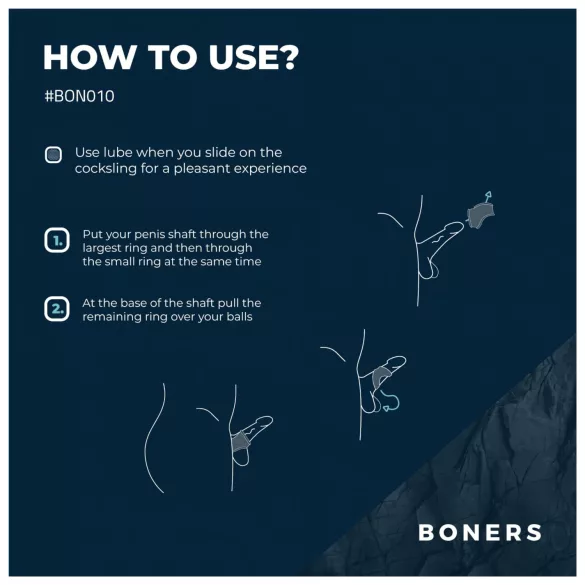 Boners - пенис пръстен и скротум пръстен - сив