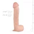 Real Fantasy Lexon - реалистично дилдо с тестиси - 33см - телесен цвят