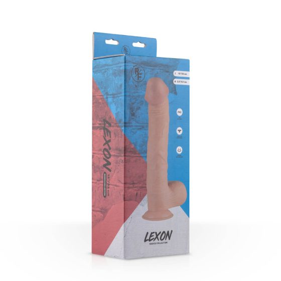 Real Fantasy Lexon - вибратор за тестиси - 33 см (естествен)