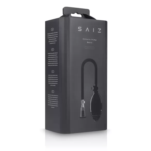 Saiz Basic - помпа за клитор - прозрачно-черна