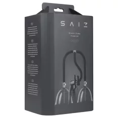   Saiz Premium - двойна помпа за гърди - малка - прозрачно-черна