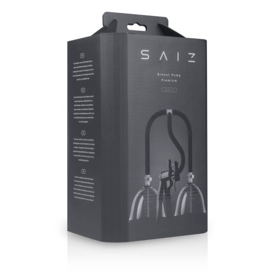 Saiz Premium - двойна помпа за кърма - малка (полупрозрачна-черна)