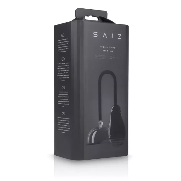 Saiz Premium - автоматична помпа за вагина - прозрачно-черна