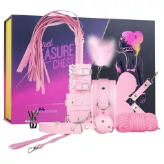   Secret Pleasure Chest - напреднал BDSM комплект - 14 части (розов)