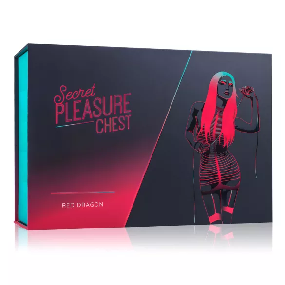 Secret Pleasure Chest - напреднал BDSM комплект - 10 части (червен)