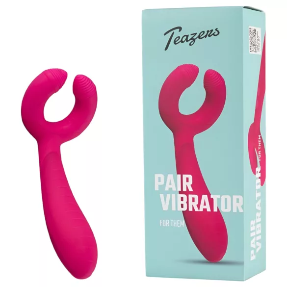 Easytoys Couple - вибратор за двойки - акумулаторен, водоустойчив - розов