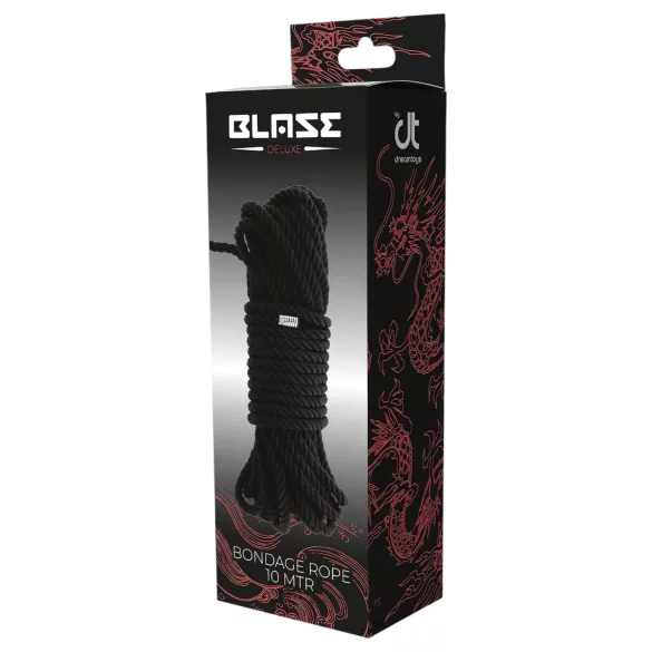 Blaze - бондаж въже кинбаку - 10м - черно
