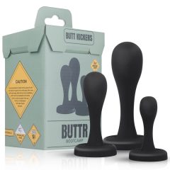   BUTTR Butt Kickers - анален комплект вибратори - черен (3 части)