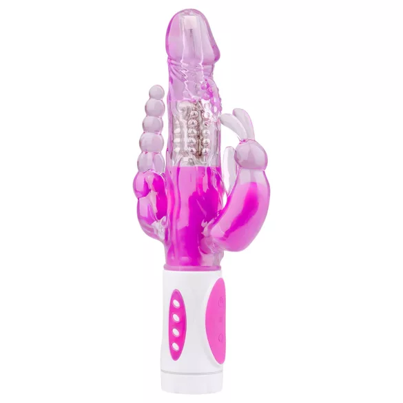 Easytoys Raving Rabbit - вибратор с 3 накрайника (розов)