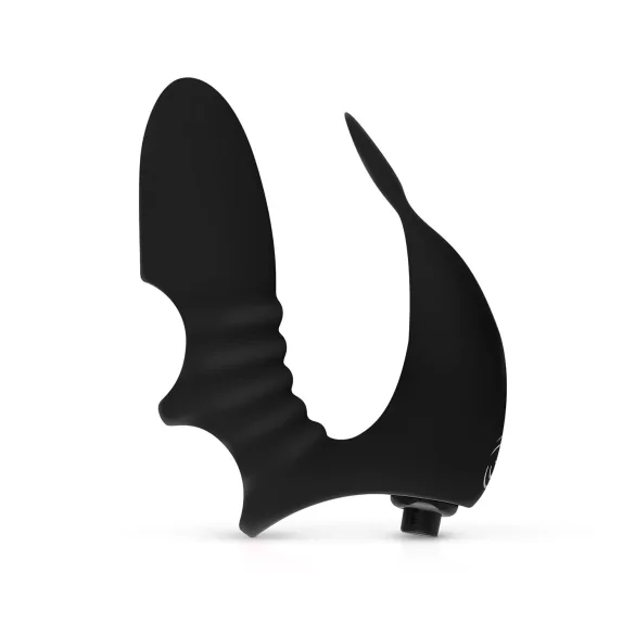 Easytoys - вибриращ пръстен 2 в 1 за пръст - черен