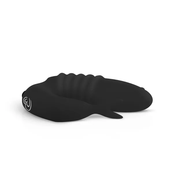Easytoys - вибриращ пръстен 2 в 1 за пръст - черен