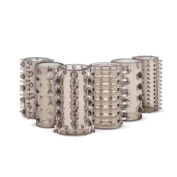 Easytoys - комплект пенис ръкави - сив - 6 броя