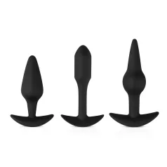   EasyToys Pleasure kit - разнообразен комплект анални плъгове (черен)