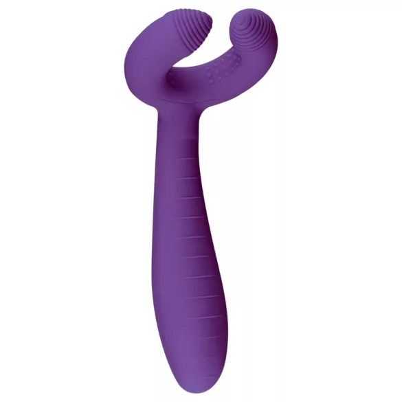 Easytoys - вибратор за двойки - акумулаторен, водоустойчив - лилав