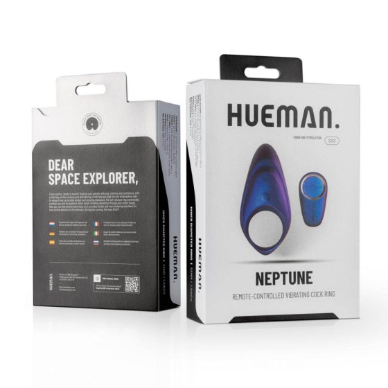 Hueman Neptune - Акумулаторна, водоустойчива, радиовибрираща пенис халка (лилава)