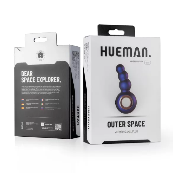 Hueman Outer Space - анален вибратор с мъниста, акумулаторен - лилав