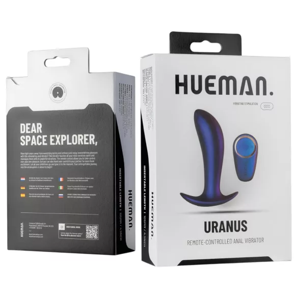 Hueman Uranus - анален вибратор с дистанционно и презареждане - лилав