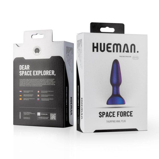 Hueman Space Force - водоустойчив анален вибратор с батерия (лилав)
