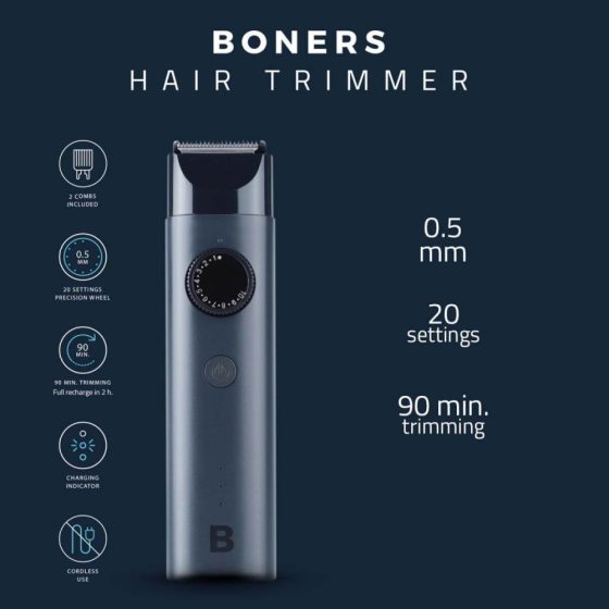 Boners - акумулаторна самобръсначка за подстригване (синя)