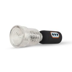   CRUIZR CS07 - безжична вибрираща пенис помпа (черно-прозрачна)