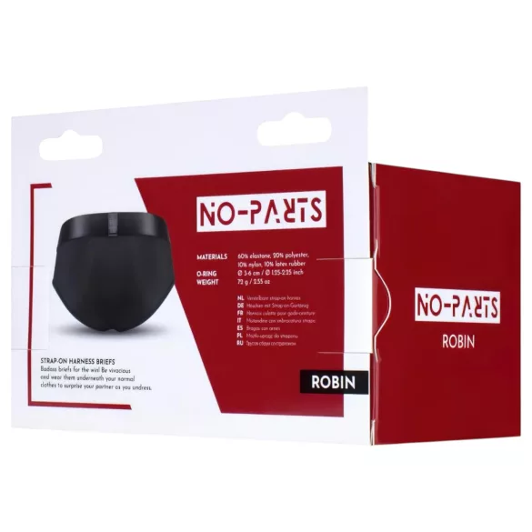 No-Parts Robin - страпон бикини - черни - M