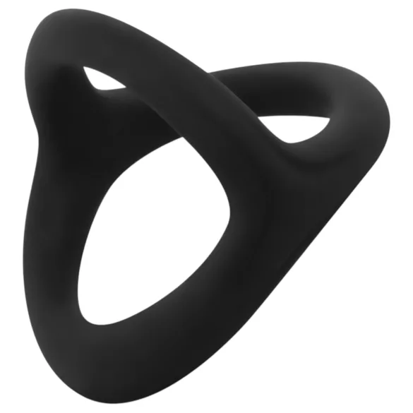 Easytoys Desire Ring - пенис и тестис пръстен - гъвкав - черен