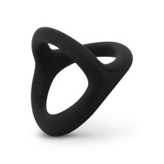   Easytoys Desire Ring - гъвкав пръстен за пенис и тестиси (черен)