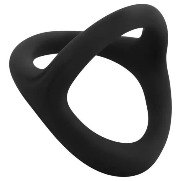 Easytoys Desire Ring - пенис и тестис пръстен - гъвкав - черен