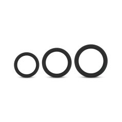   Easytoys Explore Ring - комплект пенис пръстени - 3 части (черни)