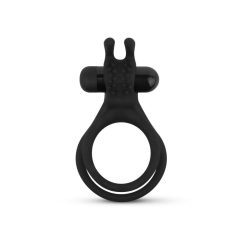   Easytoys Share Ring - вибриращ пръстен за пенис и тестиси (черен)