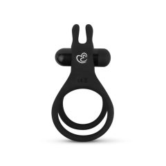   Easytoys Share Ring - вибриращ пръстен за пенис и тестиси (черен)