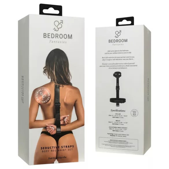Bedroom Fantasies - BDSM комплект с нашийник и белезници - черен