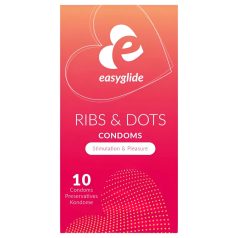   EasyGlide Ribs & Dots - презерватив с точки (10 бр.)