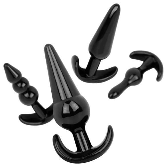 EasyToys - анален плъг комплект - 4 броя - черен