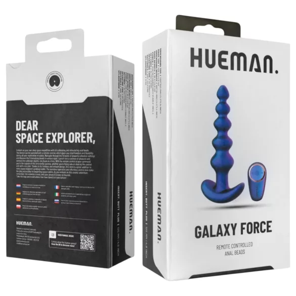 Hueman Galaxy Force - анален вибратор с дистанционно управление (лилав)