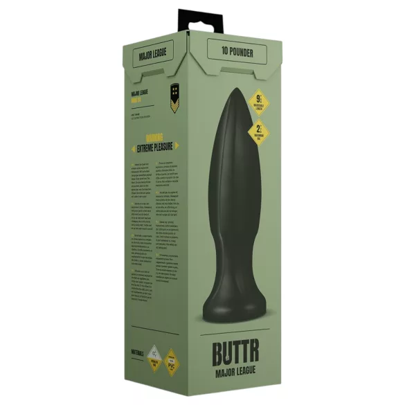 BUTTR Huge Explosive II - гигантски анален плъг (черен) - 29 cm