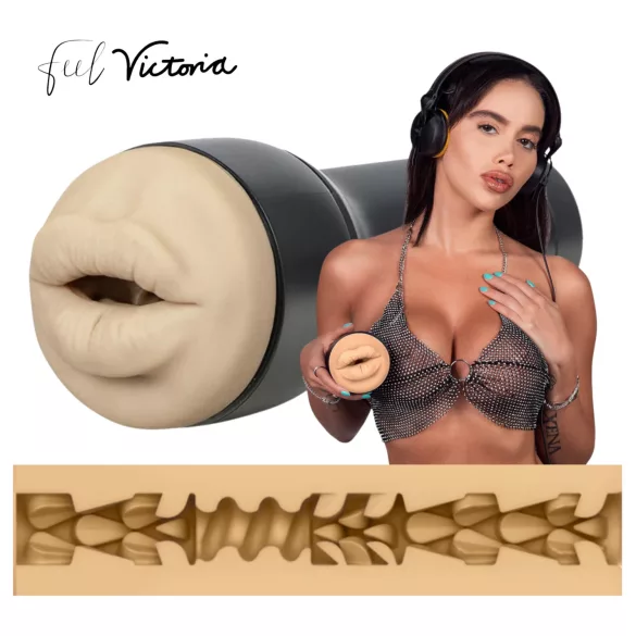 Kiiroo Victoria June - изкуствена уста - съвместима с PowerBlow (естествен цвят)