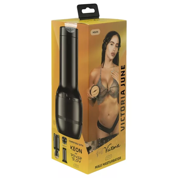 Kiiroo Victoria June - изкуствена уста - съвместима с PowerBlow (естествен цвят)