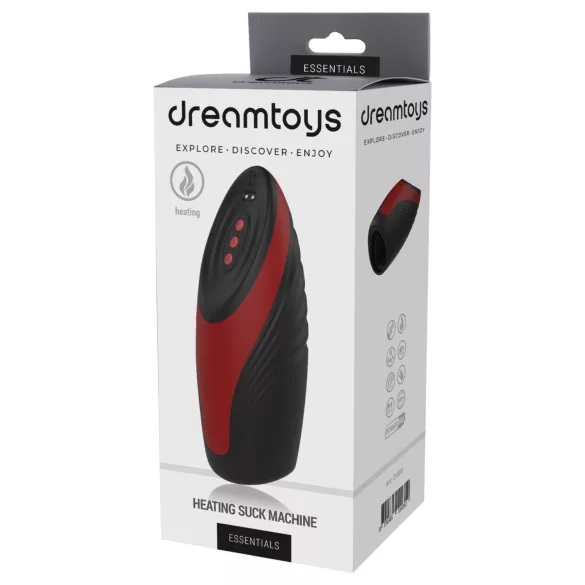 Dreamtoys Essentials - вибриращ мастурбатор с всмукване (черен)